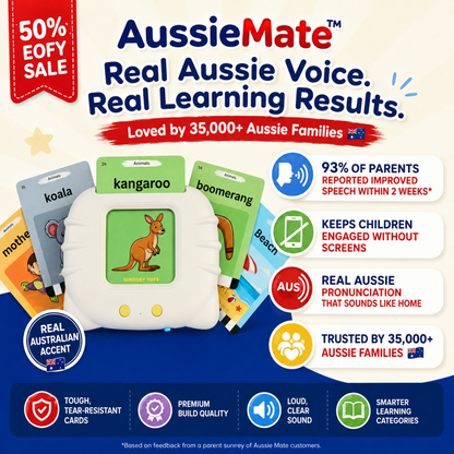AussieMate™ - Australian Accent Audible Flashcard Device