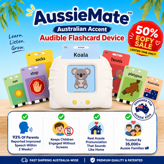 AussieMate™ - Australian Accent Audible Flashcard Device